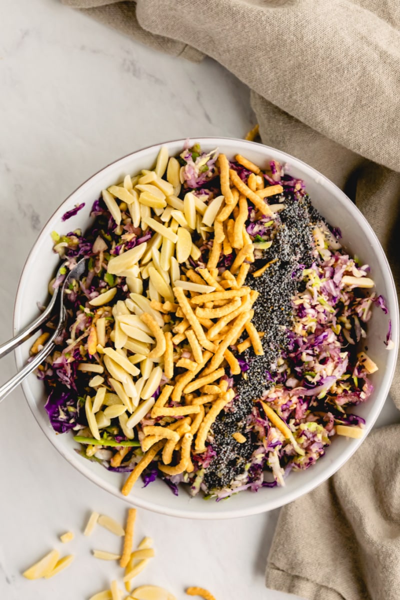 black eyed cabbage salad in a bowl