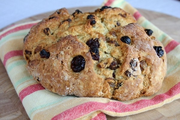 Breakfast Irish Soda Bread with Dried Cherries and Raisins