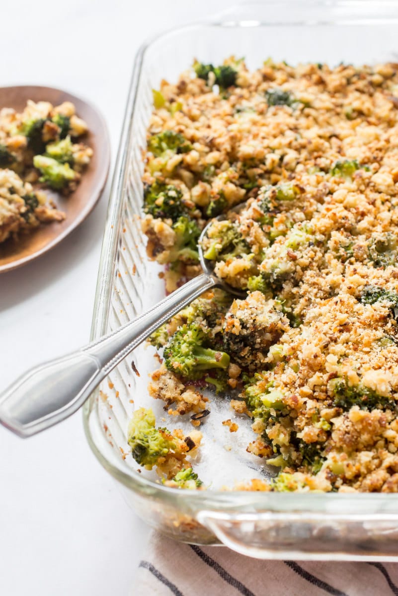 serving Broccoli Gratin