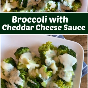 broccoli with cheddar cheese sauce