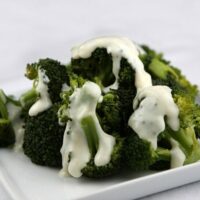 Broccoli with Two Cheese Sauce
