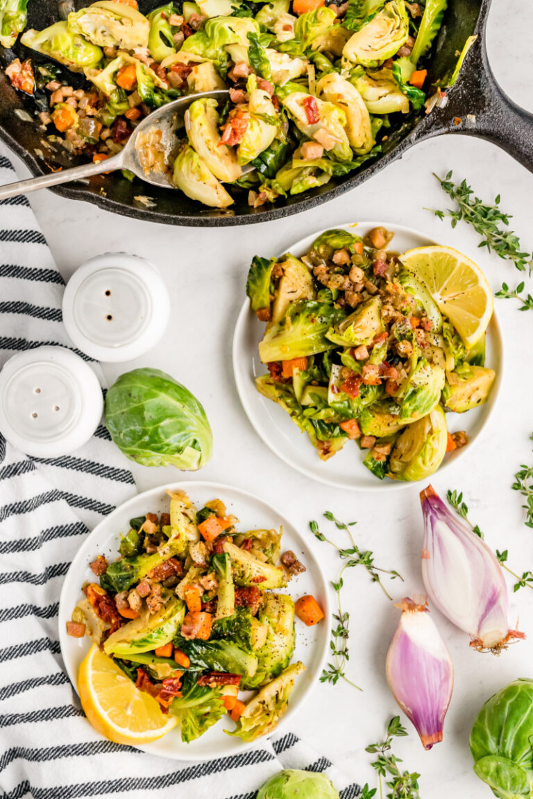 Lemon Brussels Sprouts with Pancetta and Thyme Recipe Girl