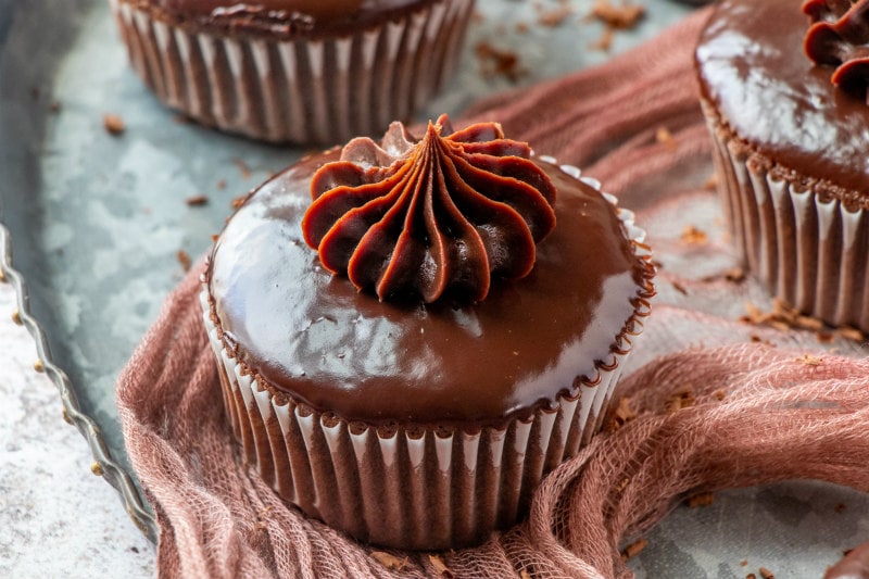 Chocolate Cupcakes with Chocolate Ganache Recipe Girl