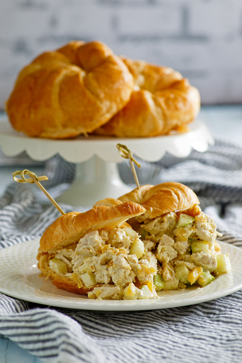 Chicken Croissants on plate