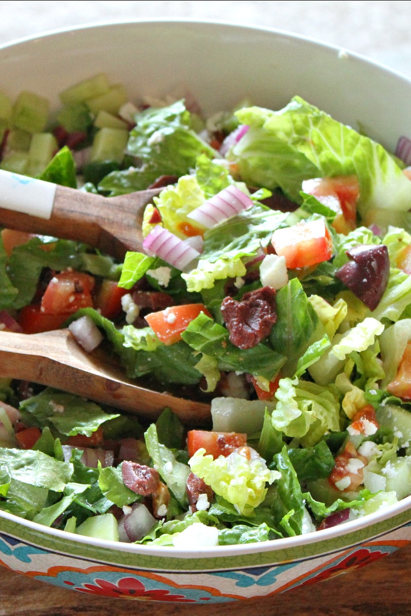 Chopped Vegetable Salad in a bowl 