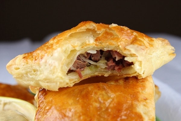 Corned Beef and Cabbage Turnovers- a recipe to make with leftover corned beef