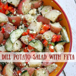 pinterest image for dill potato salad