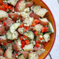 bowl of dill potato salad