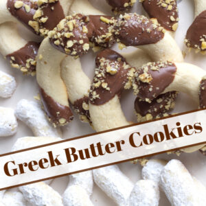 pinterest image for greek butter cookies