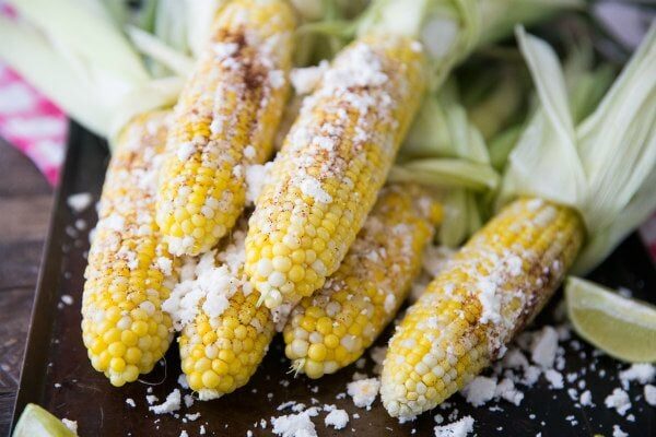 Grilled Corn with Queso Fresco 