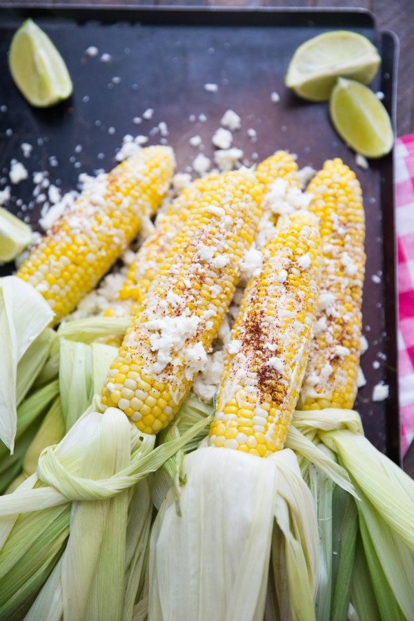 Grilled Corn with Queso Fresco 
