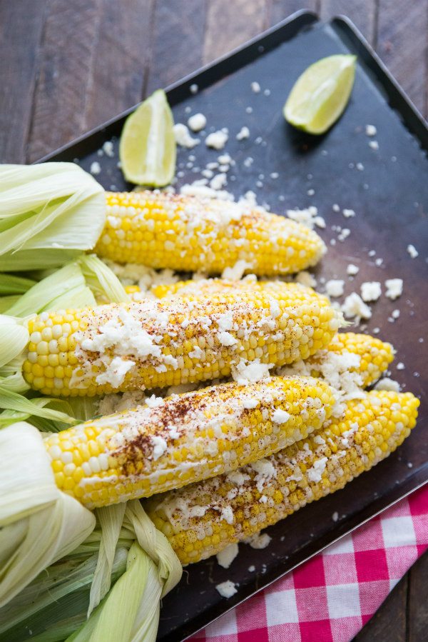 Grilled Corn with Queso Fresco