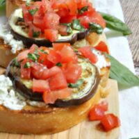 Grilled Eggplant, Tomato and Goat Cheese Sandwiches