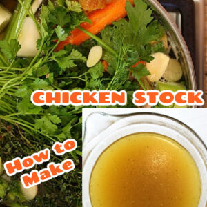 pinterest image for how to make chicken stock