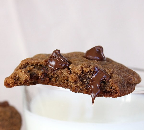 Kahlua Espresso Chocolate Chip Cookie with gooey chocolate chips