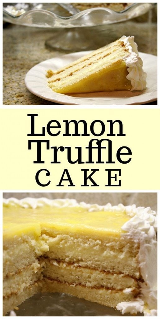 Lemon truffle cake