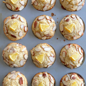 pinterest image for meyer lemon ricotta muffins