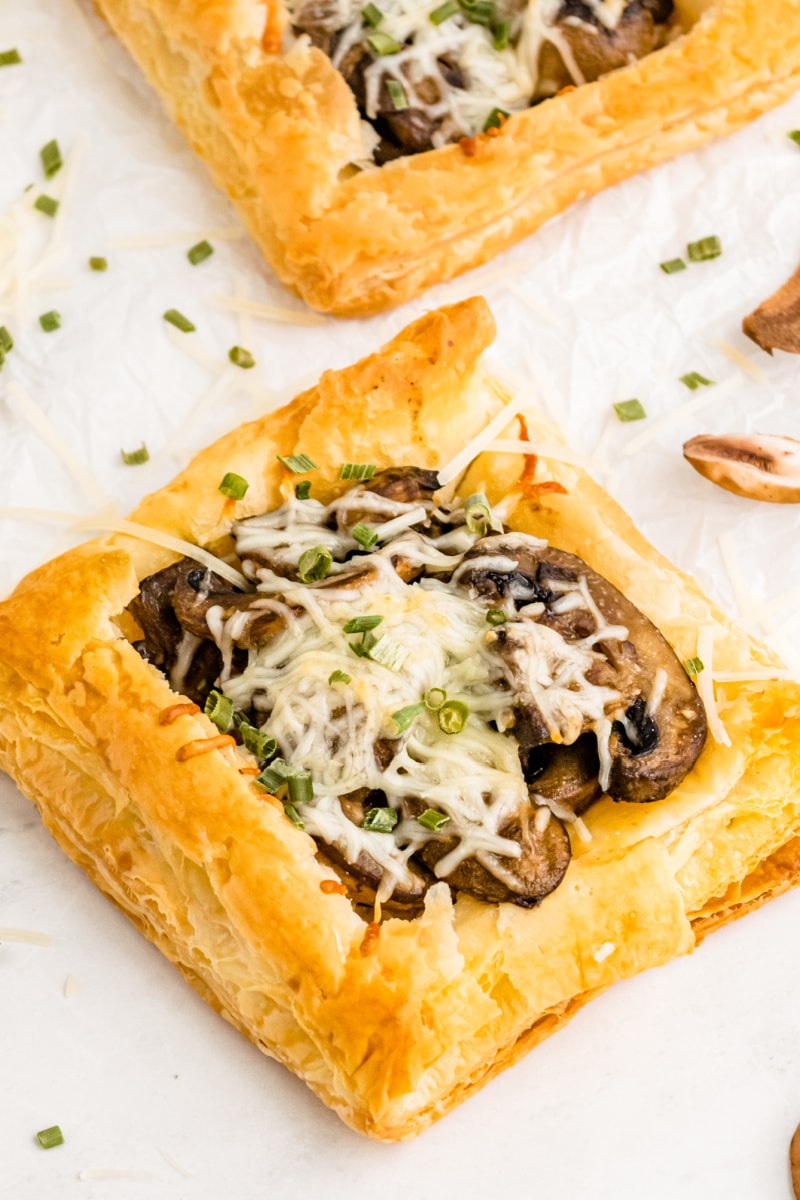 mushroom and cheese tart