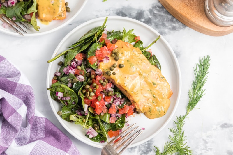 Mustard Dill Salmon Salad with Balsamic Vinaigrette - Recipe Girl