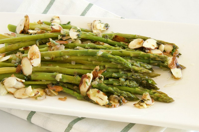 Steamed Asparagus with Almond Butter - Recipe Girl