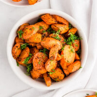 roasted carrots in a bowl
