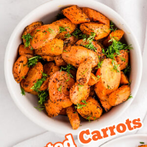 pinterest image for roasted carrots