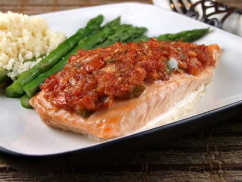 Salsa Roasted Salmon 