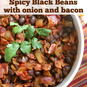 spicy black beans pinterest pin