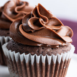 pinterest image for sugar free chocolate cupcakes