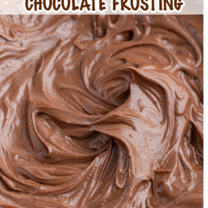 pinterest image for sugar free chocolate frosting