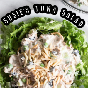 pinterest pin for susie's tuna salad