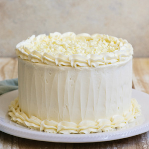 white wedding cake