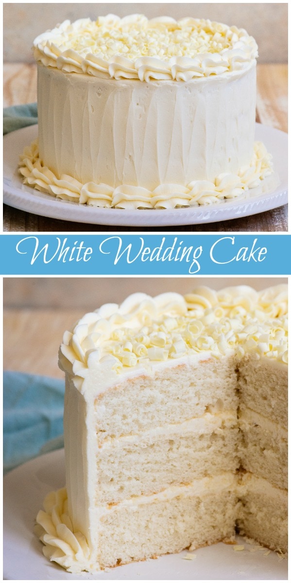 white wedding cake