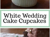 Pinterest Collage Image for White Wedding Cake Cupcakes