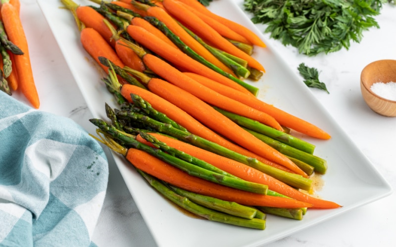 Asparagus and Carrots with Maple Butter Sauce Recipe Girl