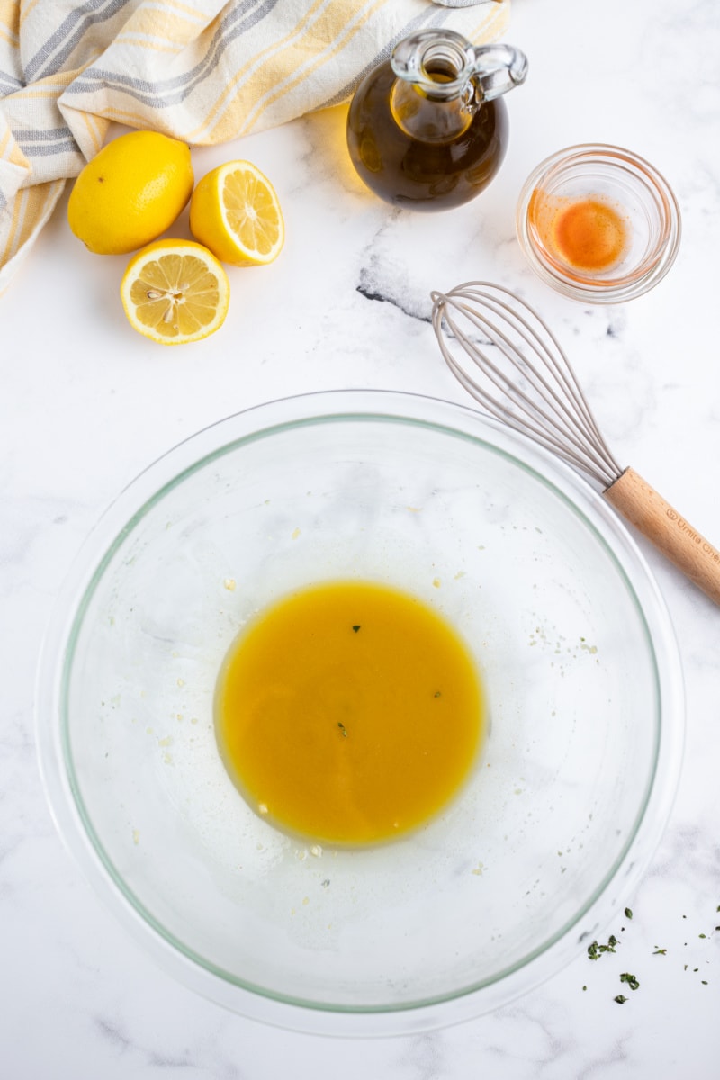 caesar salad dressing in a bowl