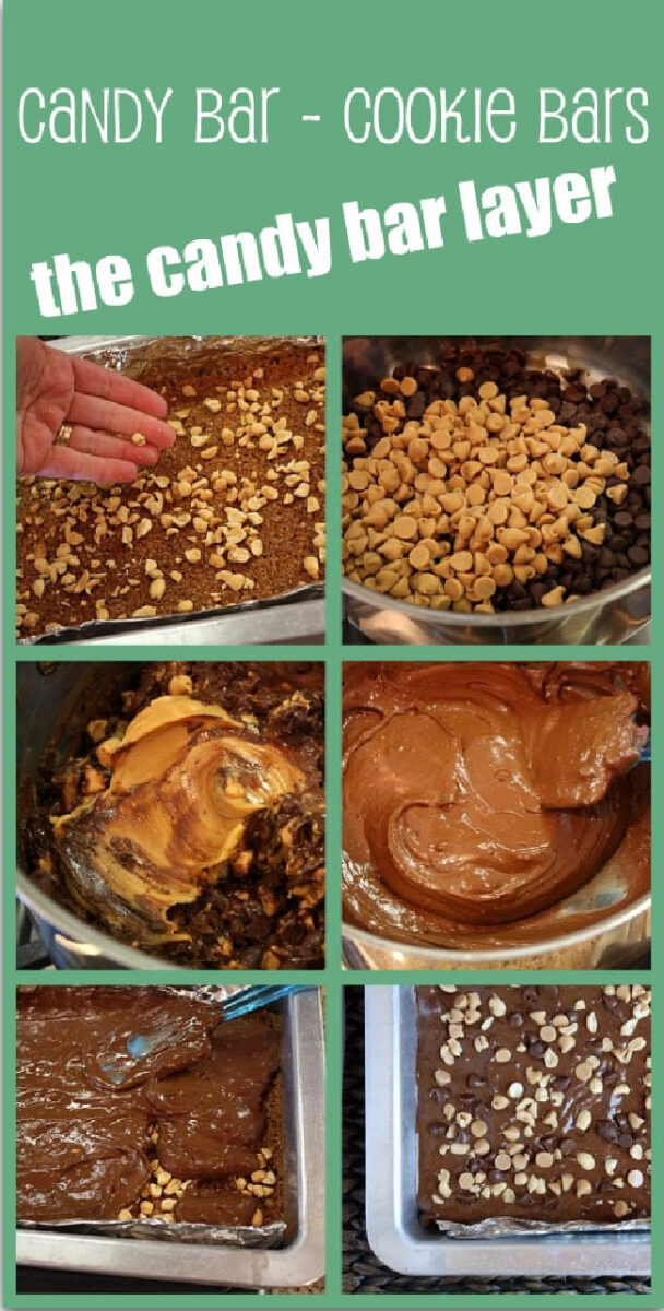 six photos showing you how to make cookie bars