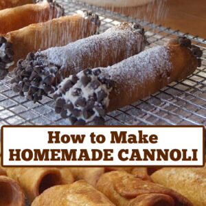 pinterest image for how to make cannoli
