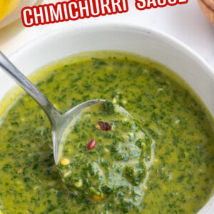 pinterest image for chimichurri sauce