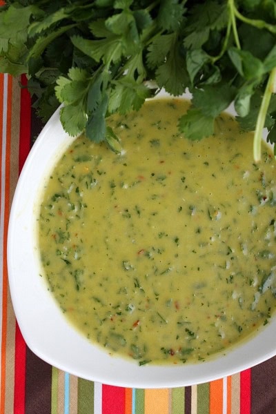 bowl of chimichurri sauce