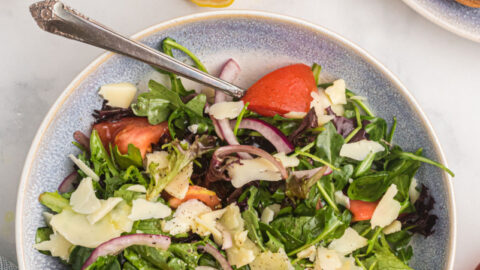 Mixed Green Salad with Honey Lemon Dressing