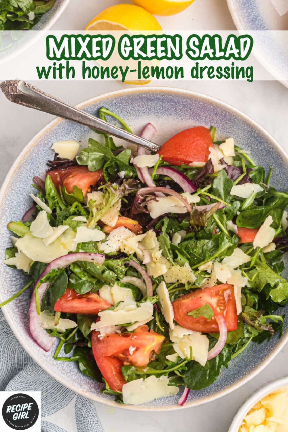 Mixed Green Salad with Honey Lemon Dressing Recipe Girl