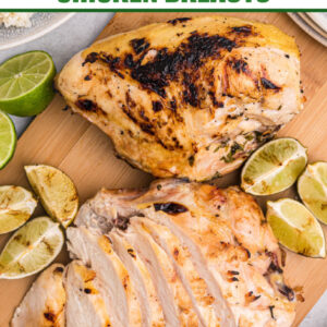 pinterest image for mojito marinated chicken breasts