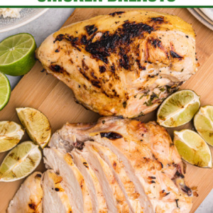 pinterest image for mojito marinated chicken breasts