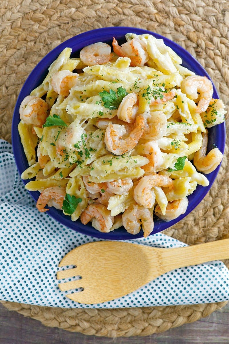 Creamy Gruyere and Shrimp Pasta