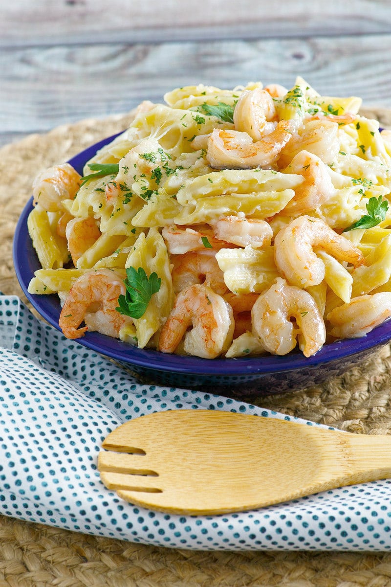 Creamy Gruyere and Shrimp Pasta