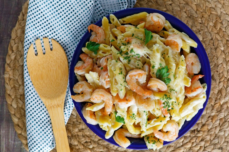 Creamy Gruyere and Shrimp Pasta Recipe Girl