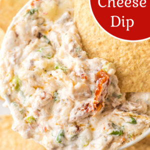 pinterest image for asiago cheese dip