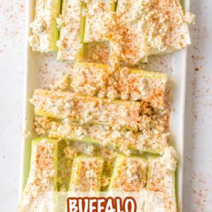 pinterest image for buffalo celery sticks