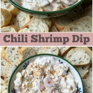 Pinterest collage for Chili Shrimp Dip